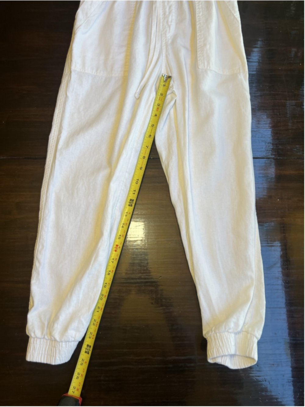 A New Day Linen Pants Joggers White Women’s Size Small Resort Wear Vacay - Picture 7 of 12